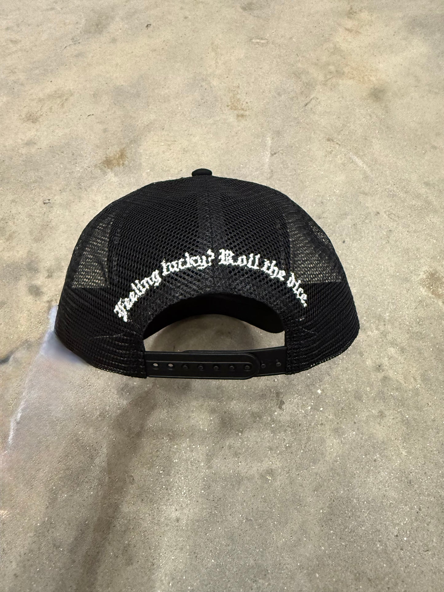 Black Dice of Hearts Hat